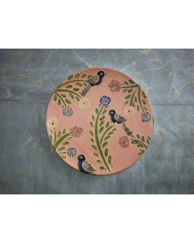 Wooden Wall Decor Plate - Multicolor